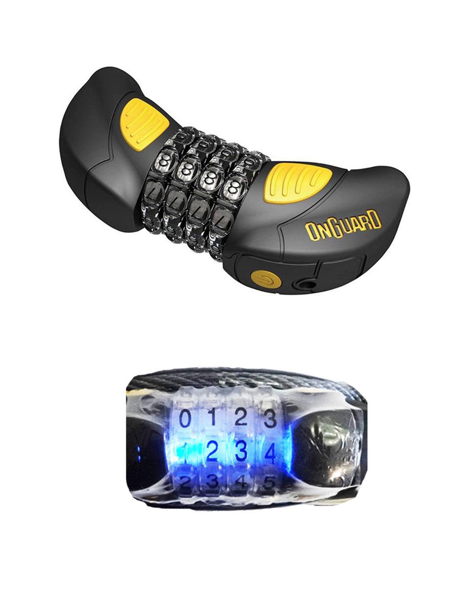 Candado para bicicleta de acero autoenrrollable con micro luz LED DOBERMAN 8031 GLO 4