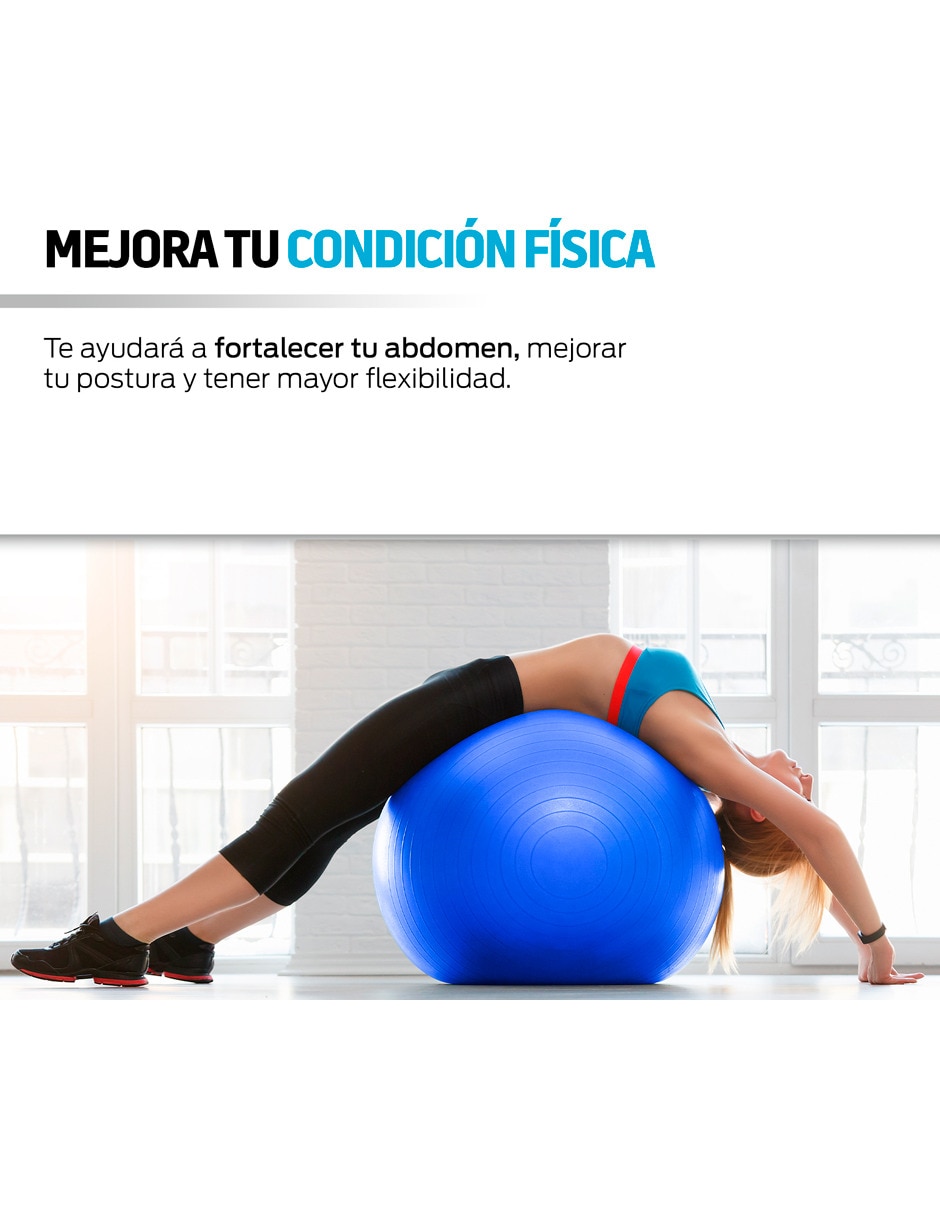 Pelota para pilates y yoga con bomba de aire Redlemon fitness ejercicio 4