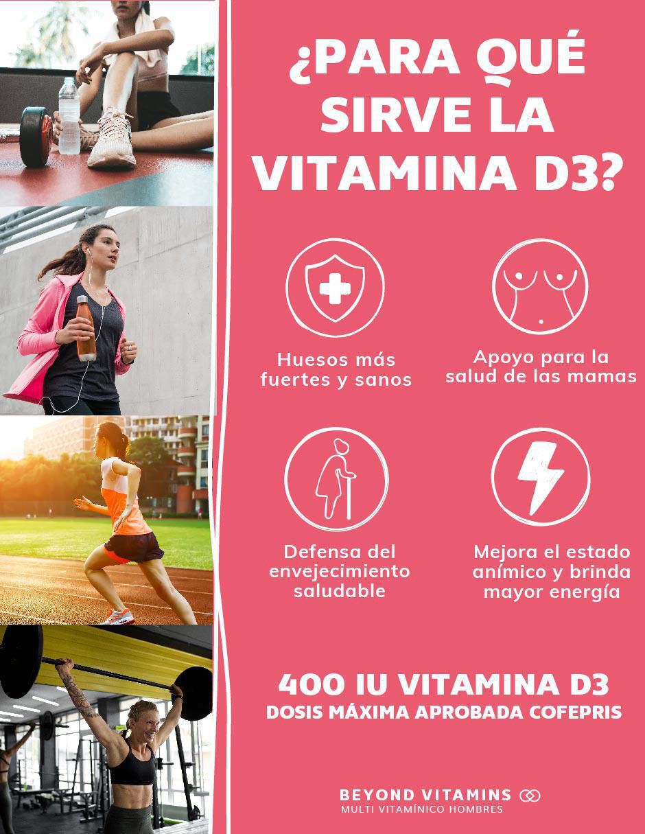 Multivitaminico con Vitamina D 23 vitaminas y minerales para Mujeres sabor natural de 60 cápsulas 3