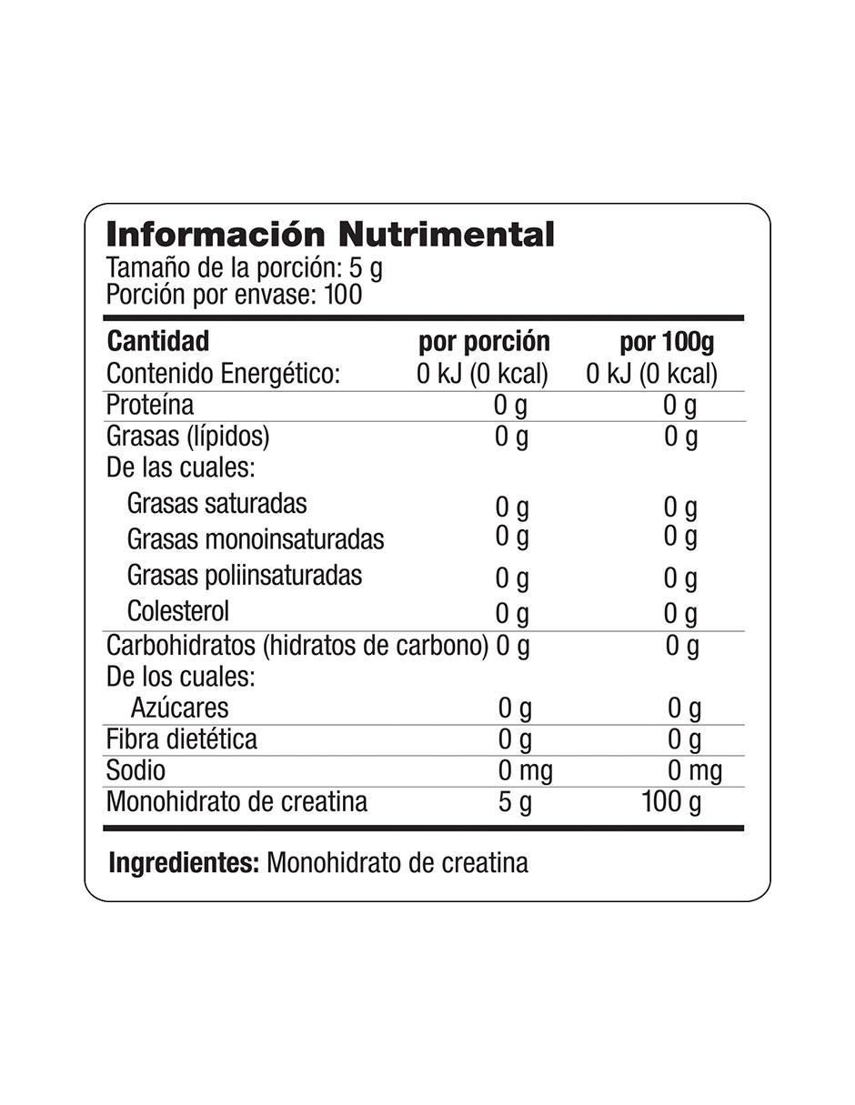 Bebida en polvo Monohidrato de Creatina natural 500 gr 3