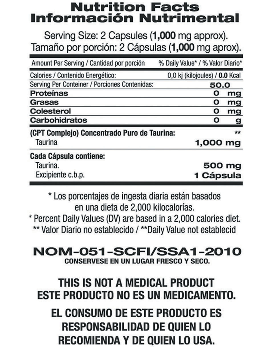 Fórmula de Taurina Food & 2