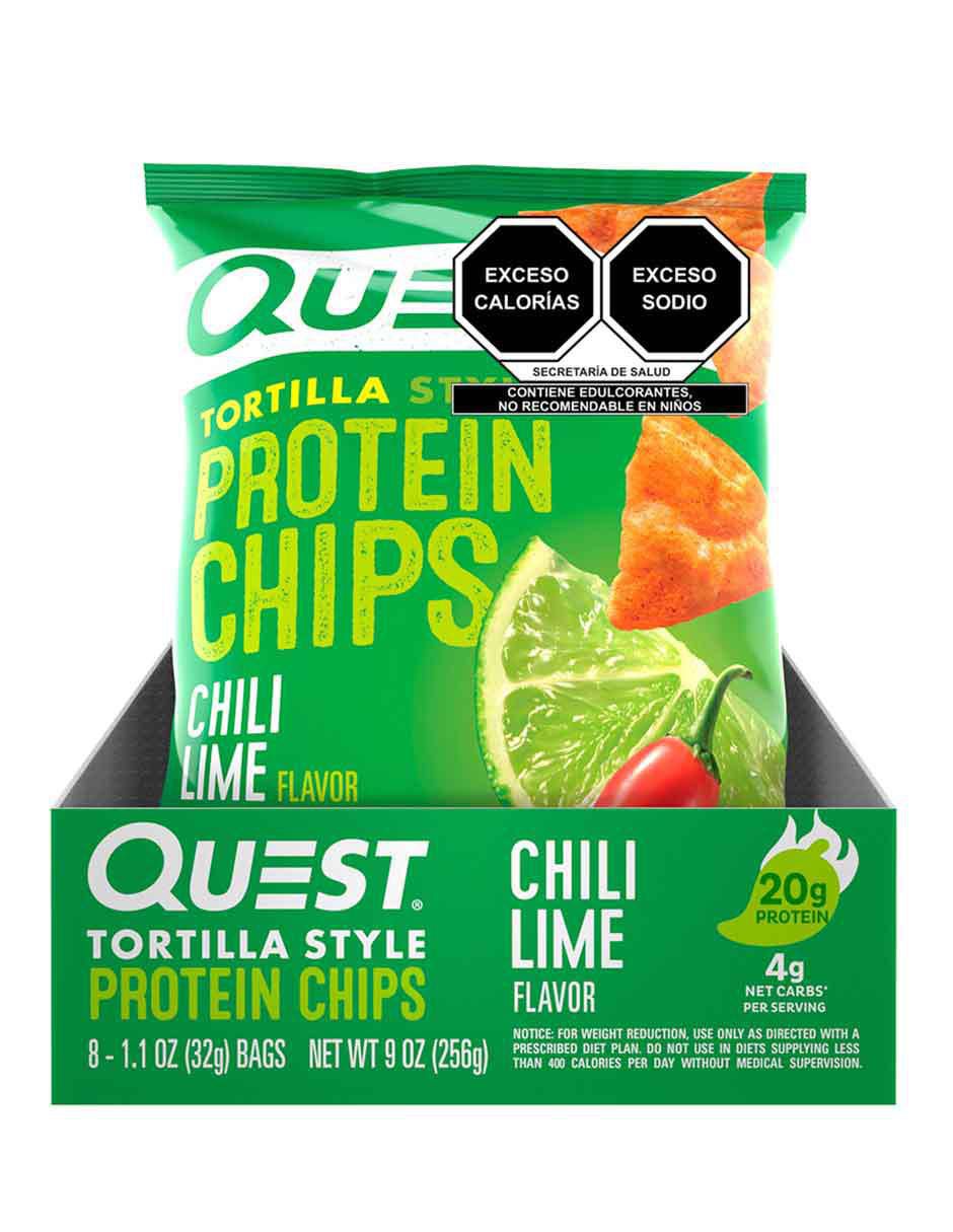 Chips horneadas de proteína sabor chile y limón Chips horneadas de proteína sabor chile y limón