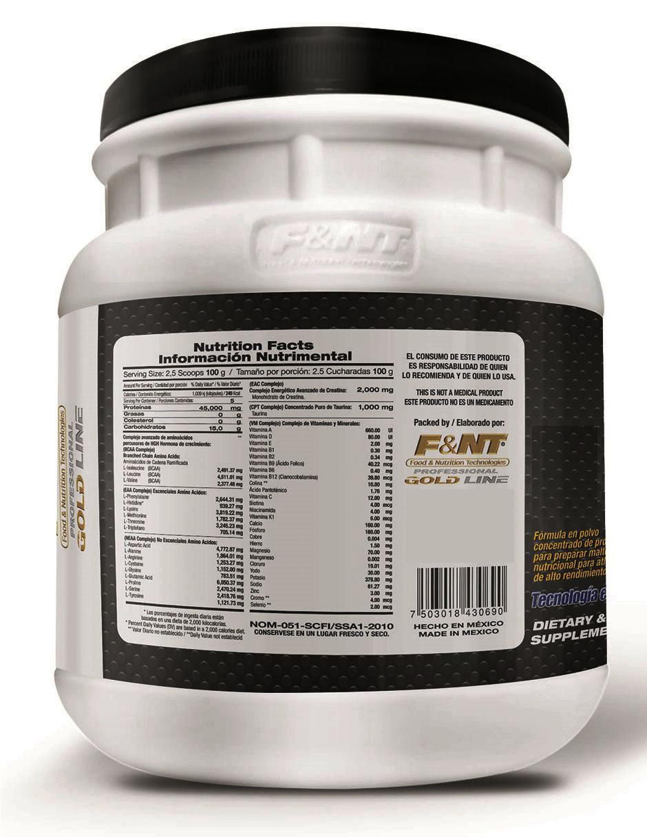 Suplemento alimenticio Food & sabor vainilla de 500 g 4