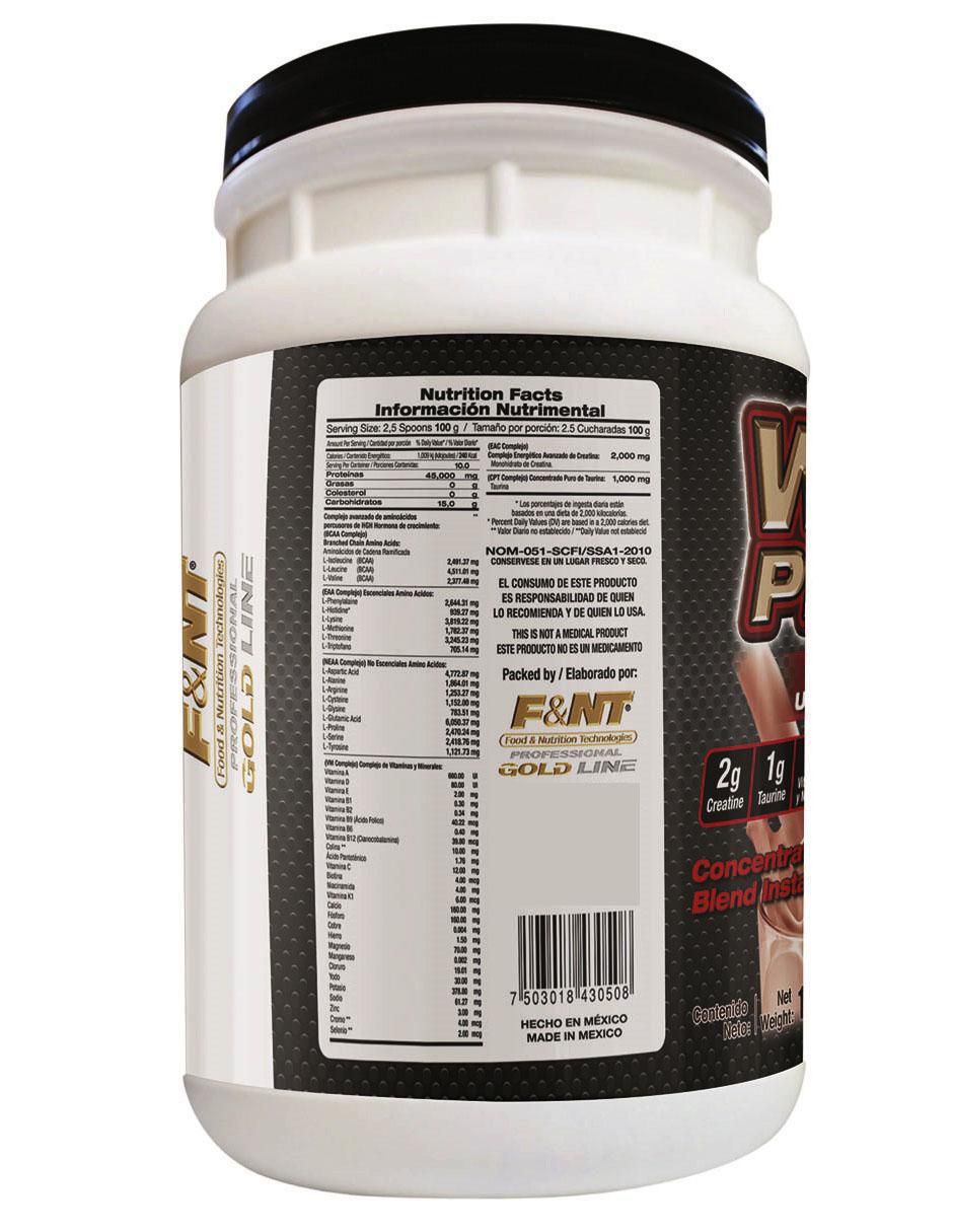Suplemento alimenticio Food & sabor fresas con crema de 1000 g 5