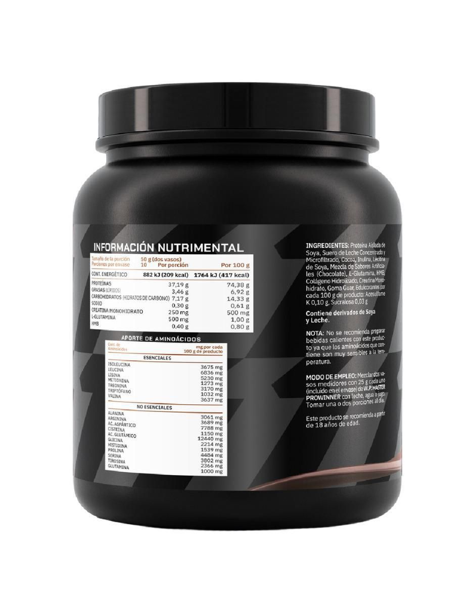 Suplemento WP Master (Whey protein) Prowinner sabor chocolate de 1 l 4