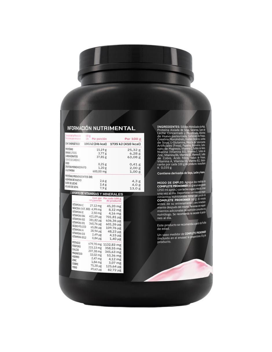 Suplemento Complete Prowinner sabor fresa de 1 kg 3