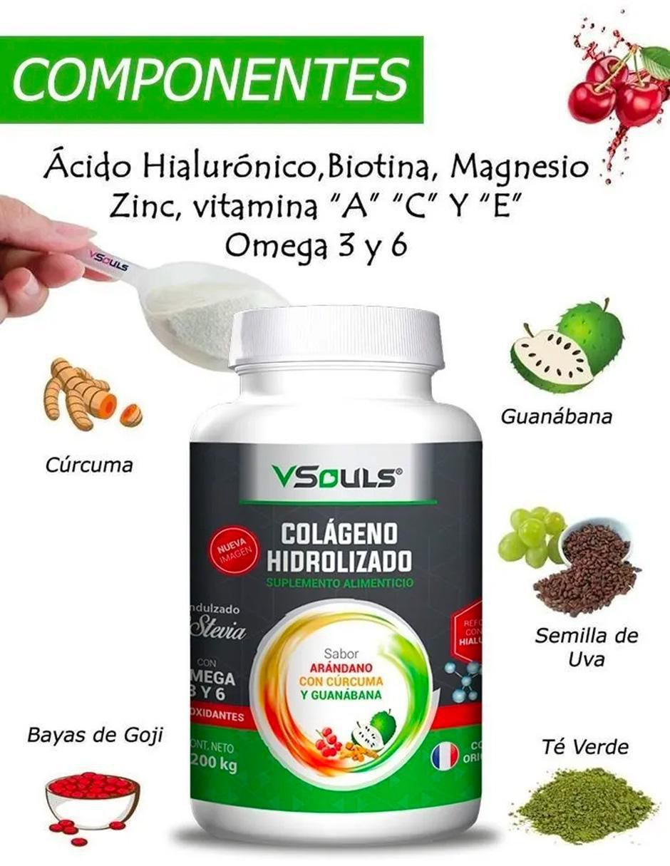 Colágeno Hidrolizado sabor arándano de 1 kg 2