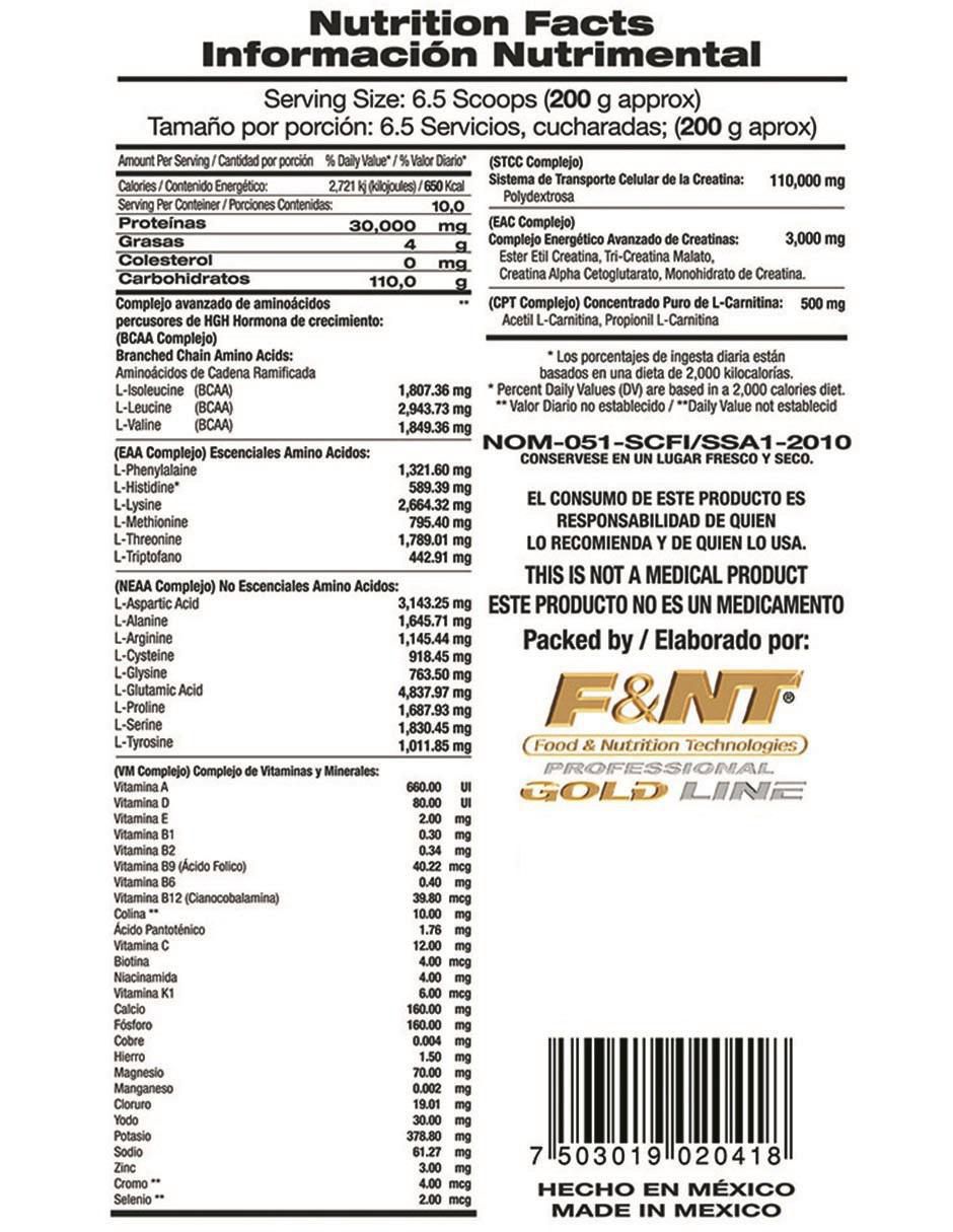 Suplemento alimenticio Food & Nutrition Technologies sabor nuez de 2 kg 3