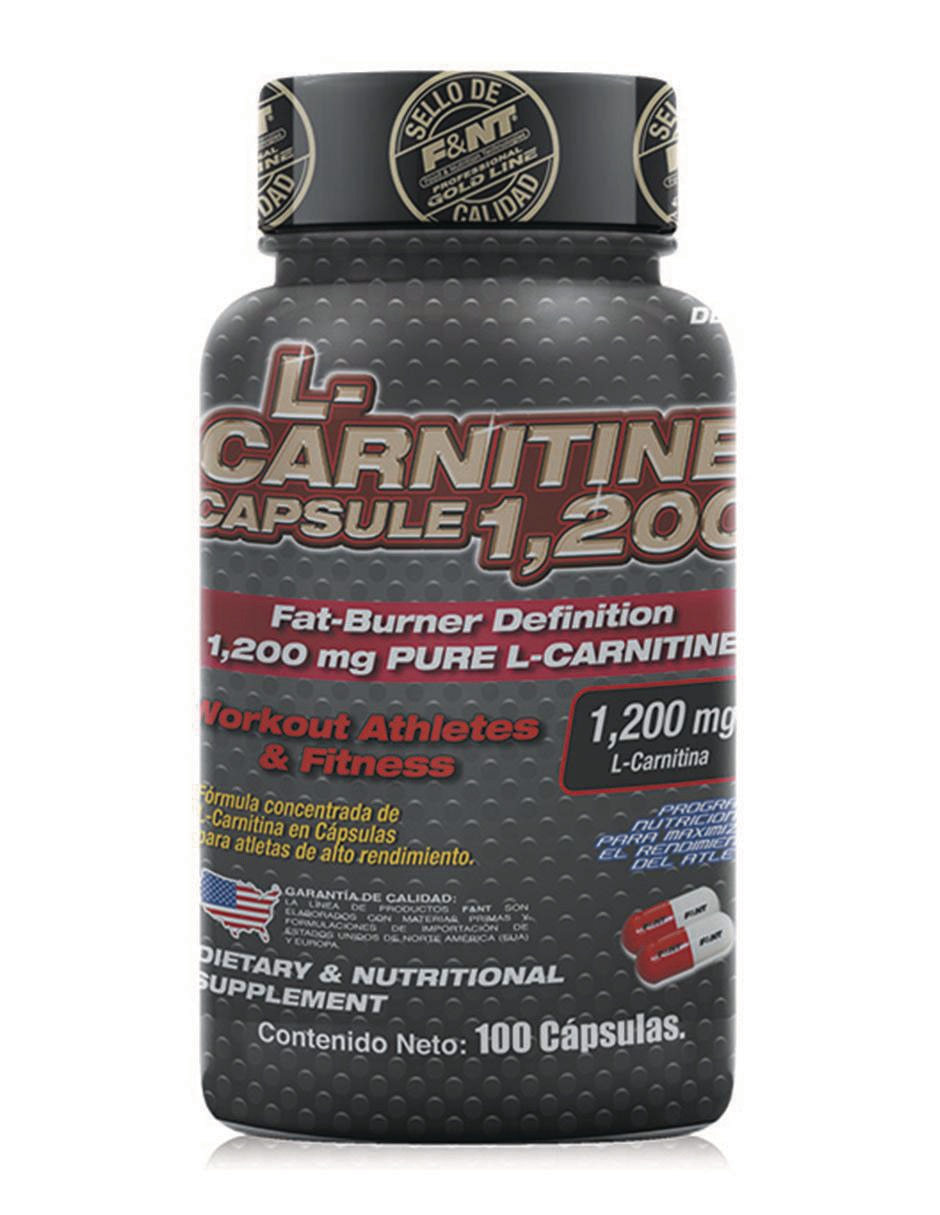 Suplemento alimenticio Food & Nutrition Technologies con l-carnitina sabor  natural de 100cápsulas