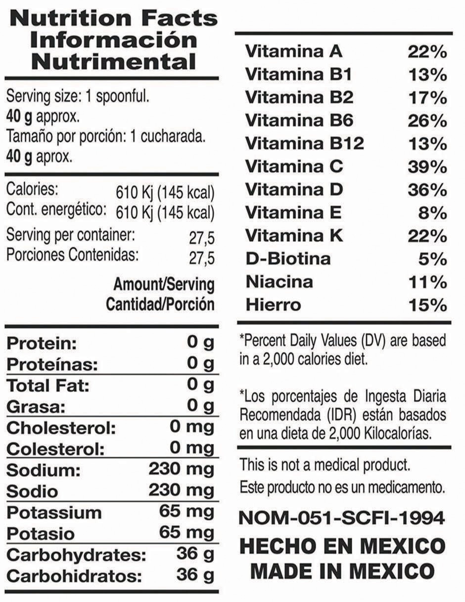 Suplemento alimenticio sabor manzana de 1.1 kg 2