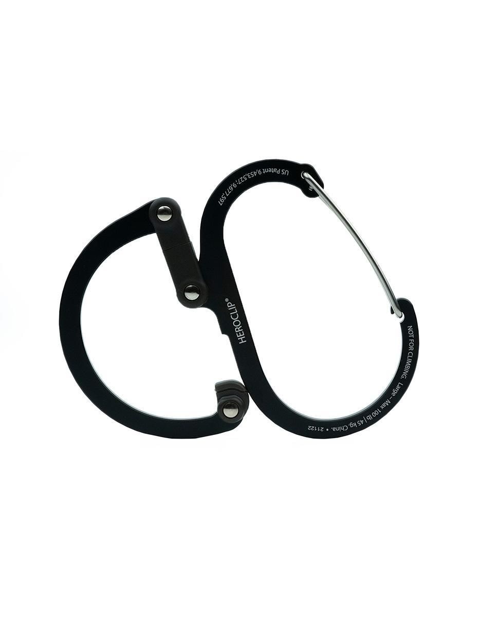 Mosquetones para campismo heroclip mini black