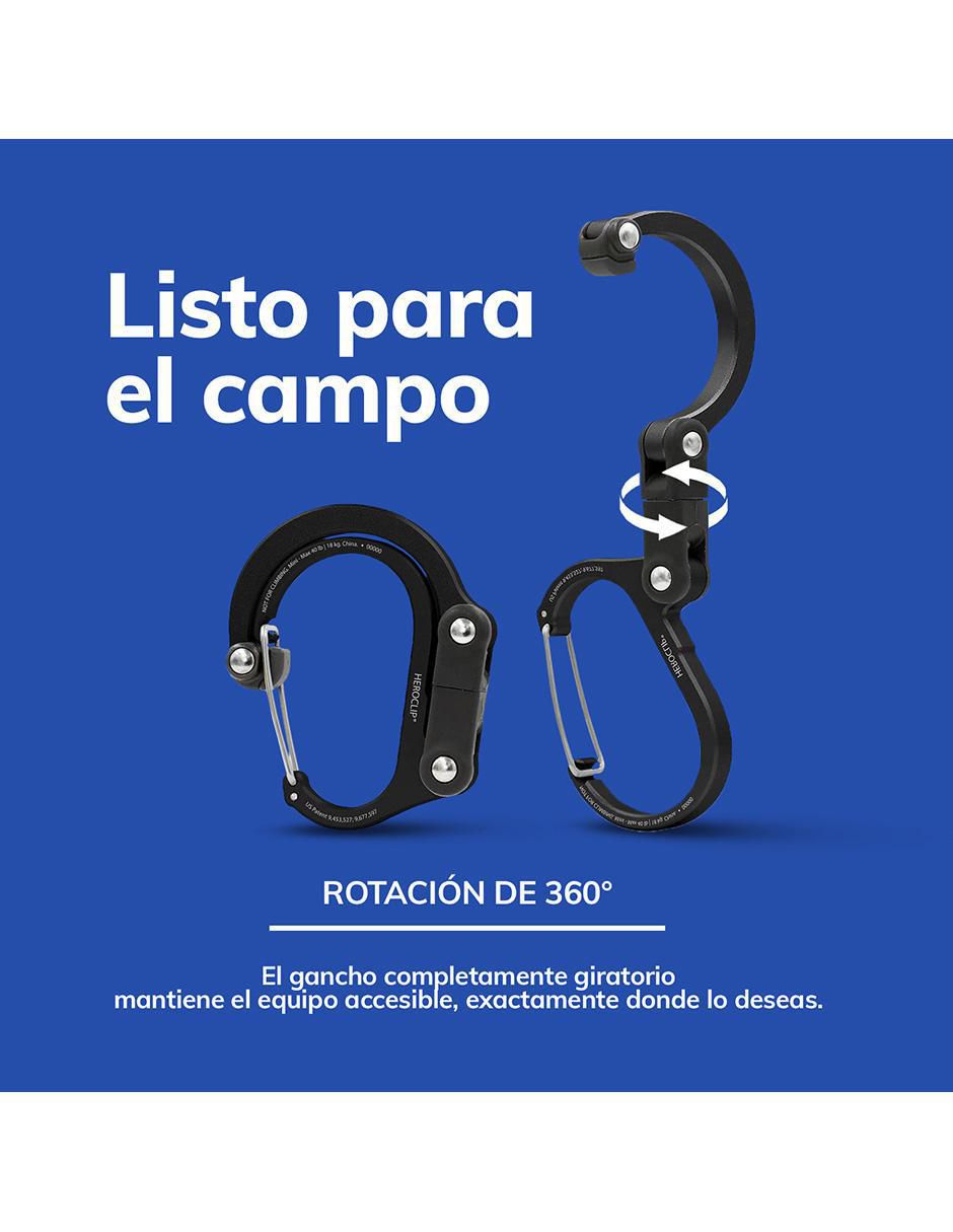 Mosquetones para campismo heroclip mini black 11