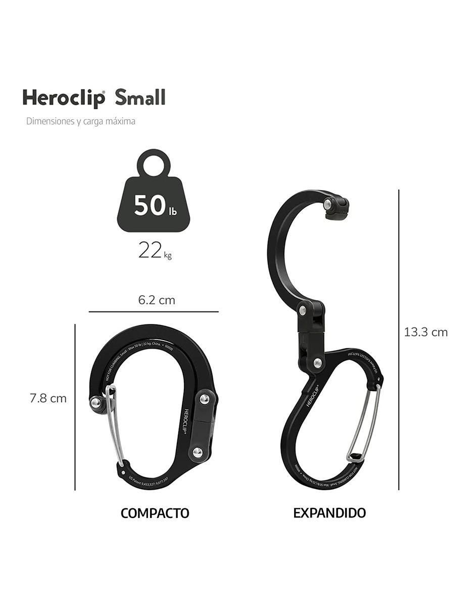 Mosquetones para campismo heroclip small black 14