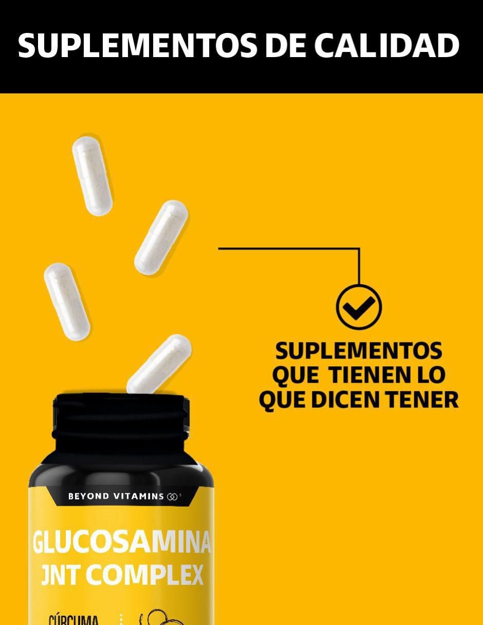 Glucosamina y Cúrcuma Articulaciones sabor natural de 60 cápsulas 6