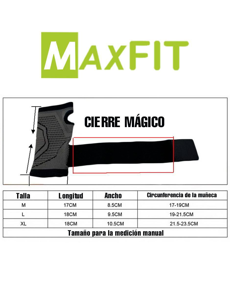 Muñequera deportiva maxfit muñequera de compresión maxfit/modelo hw003 para