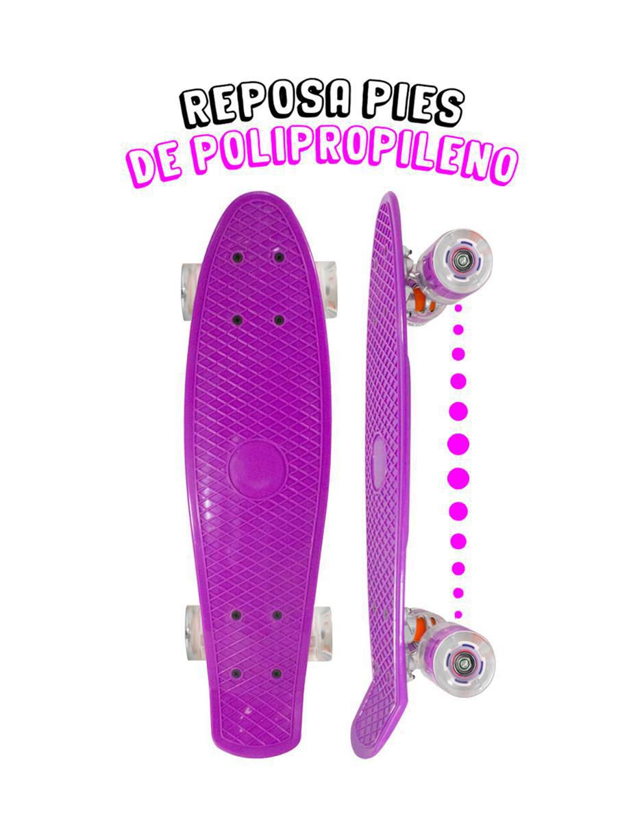 Patineta manual con luz 3