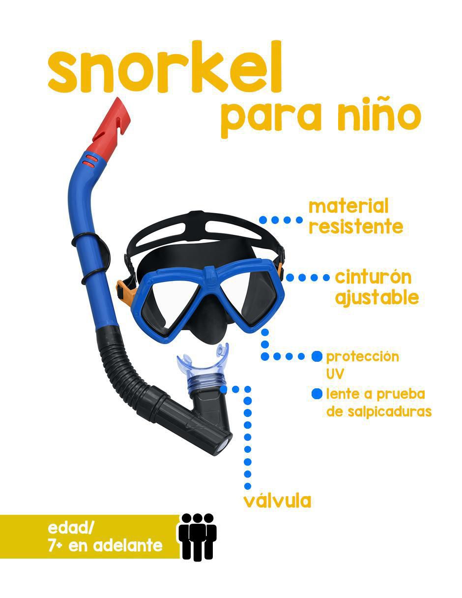 Tubo y gafas de snorkel para buceo 3