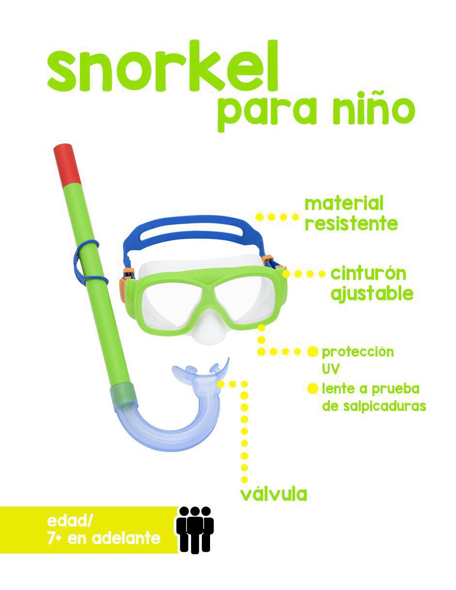 Tubo y gafas de snorkel para buceo 3