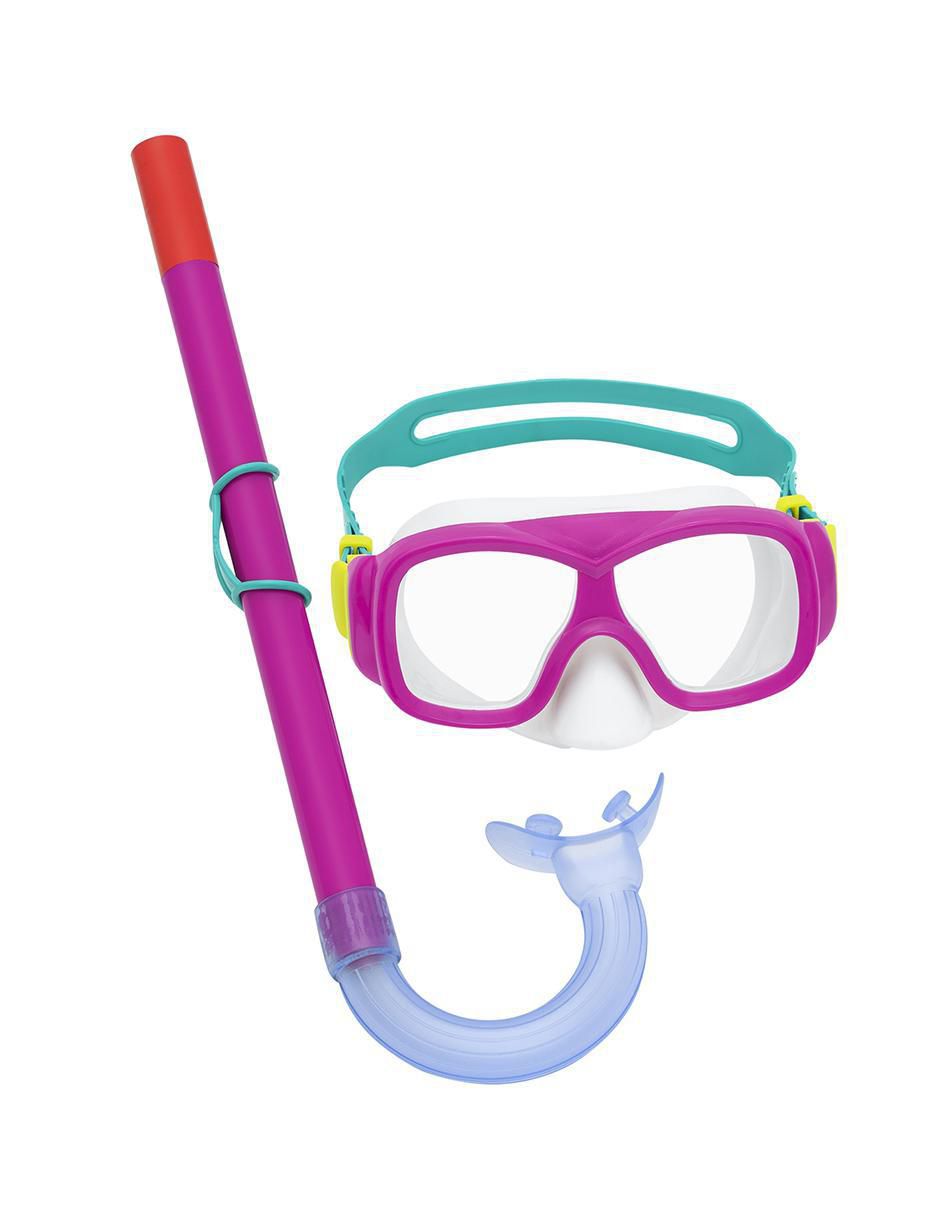 Tubo y gafas de snorkel para buceo