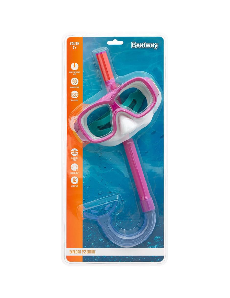 Tubo y gafas de snorkel para buceo bestway