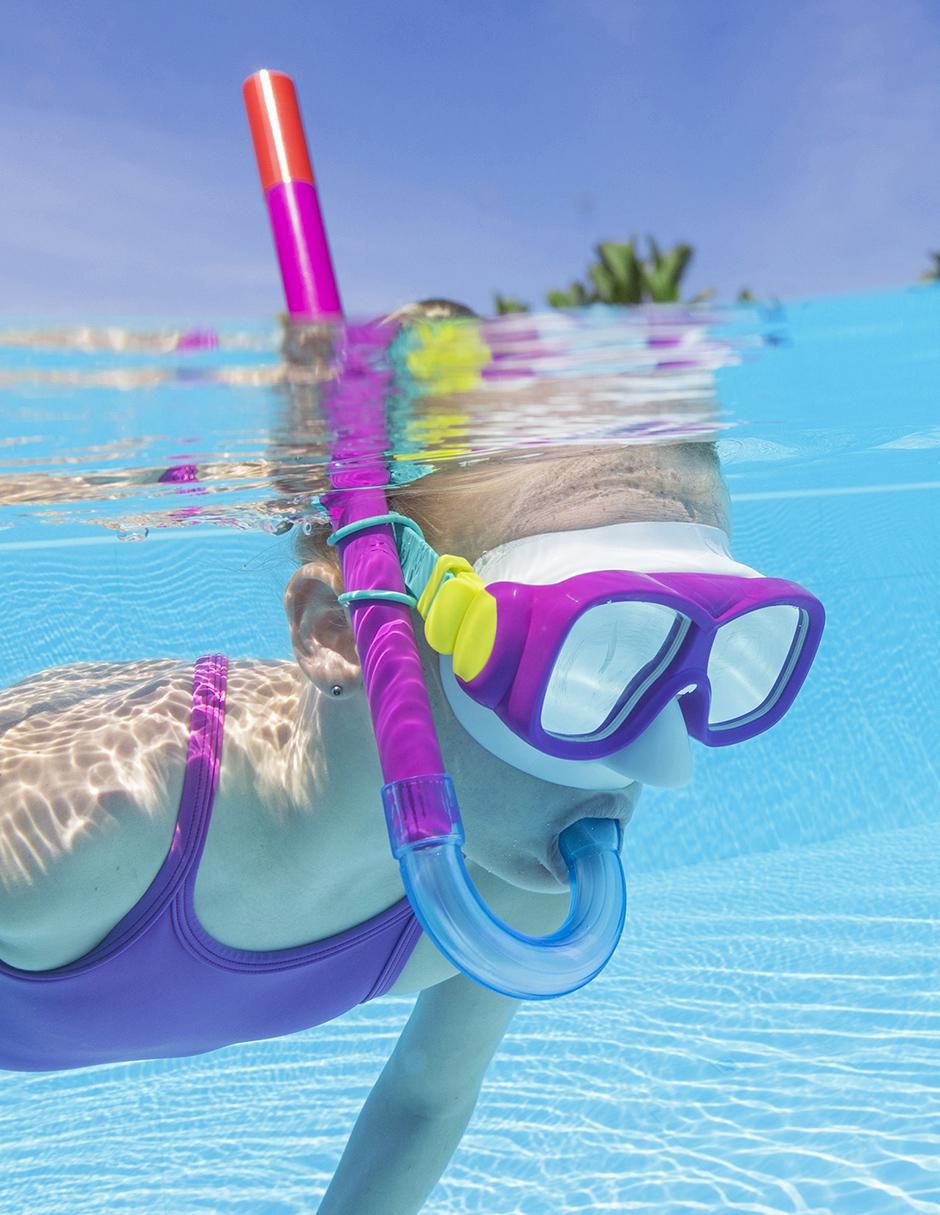 Tubo y gafas de snorkel para buceo bestway