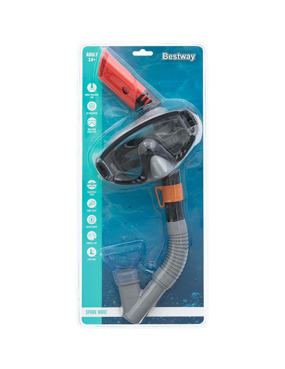 Tubo y gafas de snorkel para buceo bestway