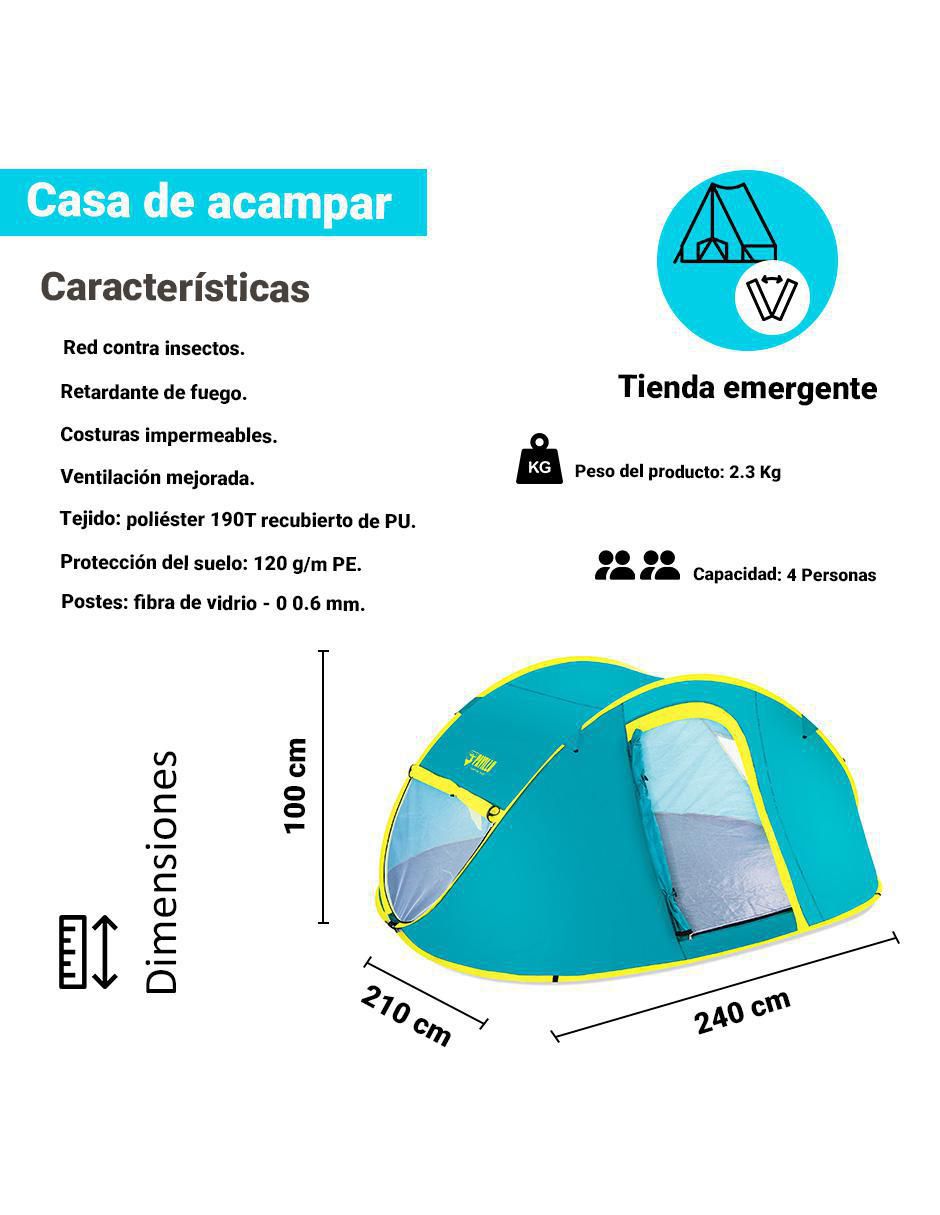 Casa de campaña para 4 personas 4