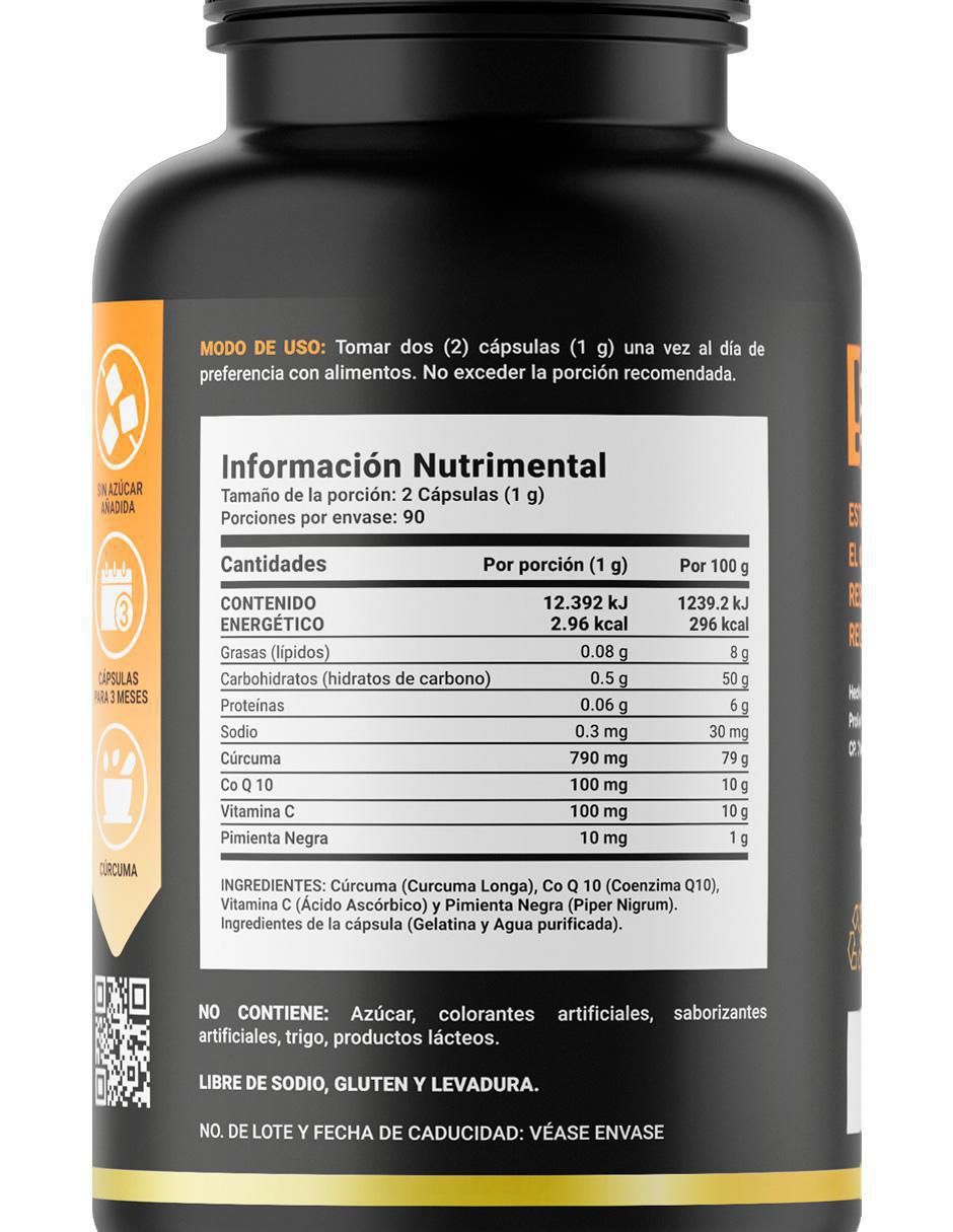 Suplemento alimenticio de 180 cápsulas 2