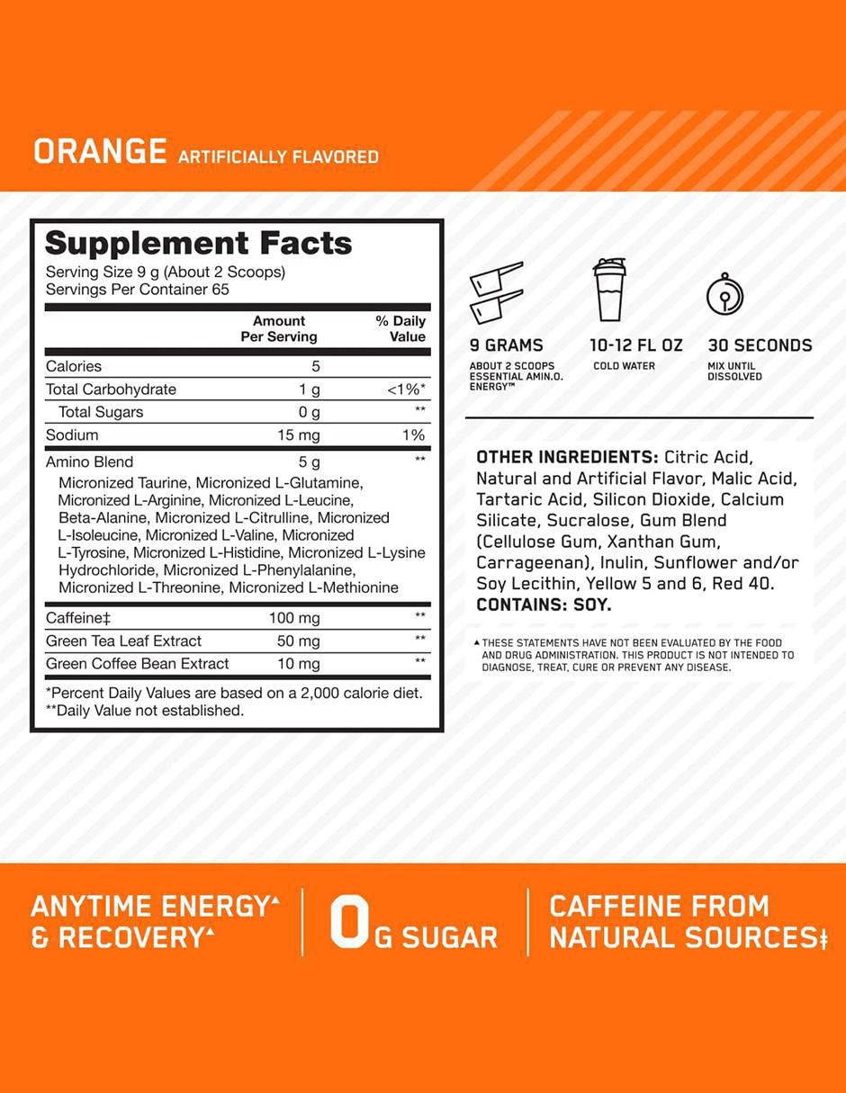 Suplemento alimenticio sabor naranja de 585 g 2