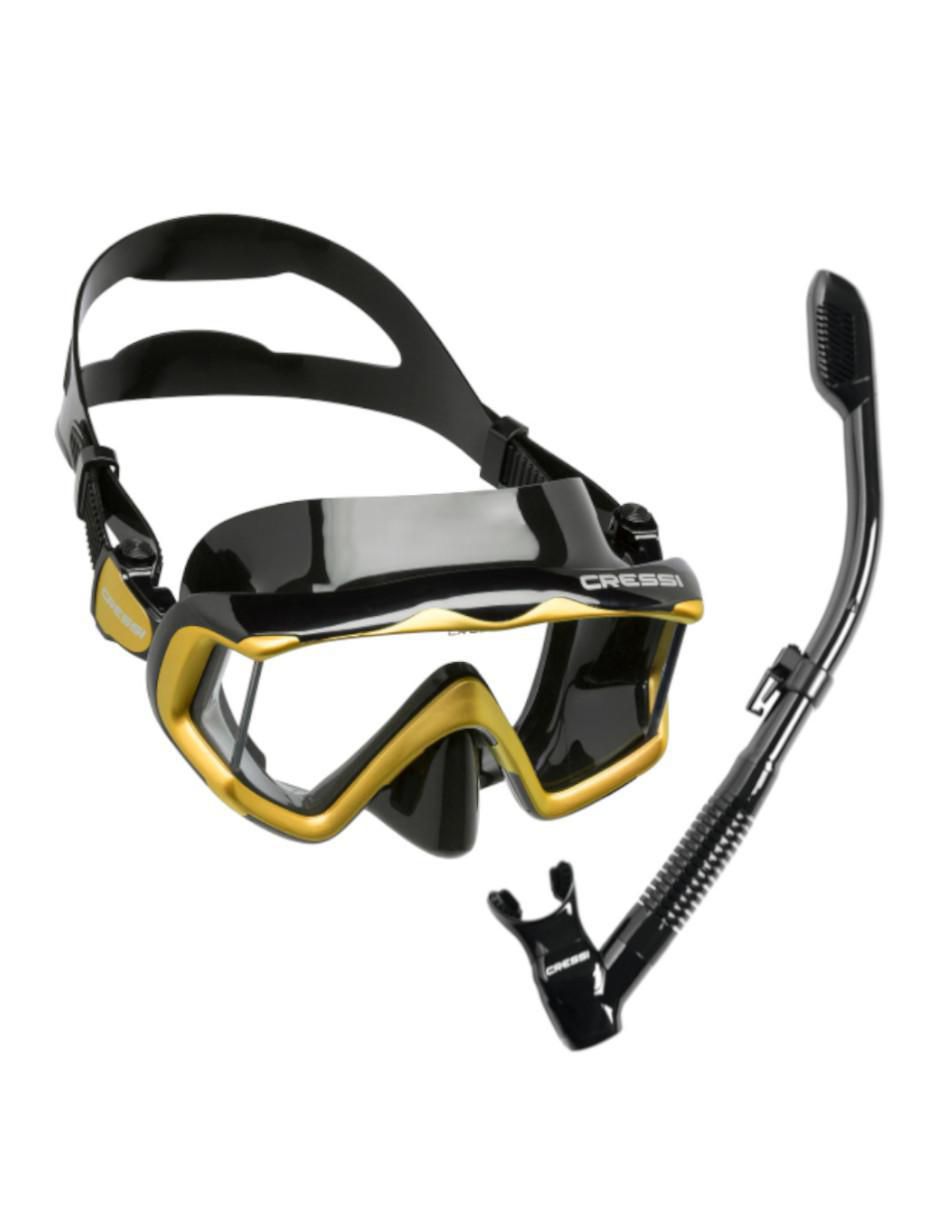 Tubo y gafas de snorkel para buceo