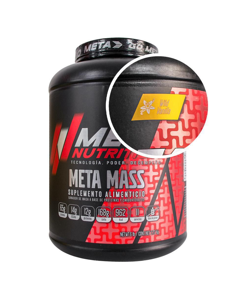 Meta Mass con vitamina d 23 y minerales sabor vainilla de 2.72 kg 3