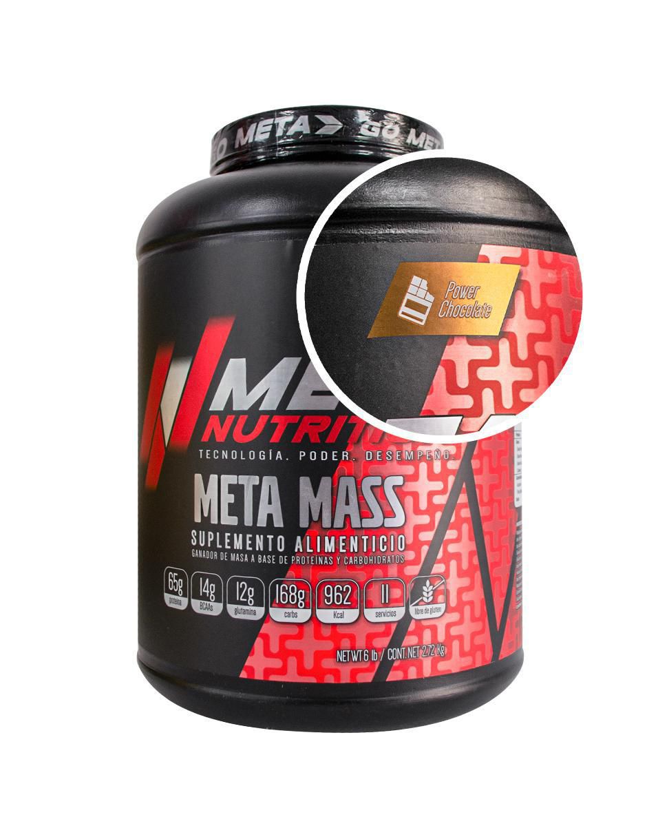 Meta Mass con vitamina d 23 y minerales sabor chocolate de 2.72 kg