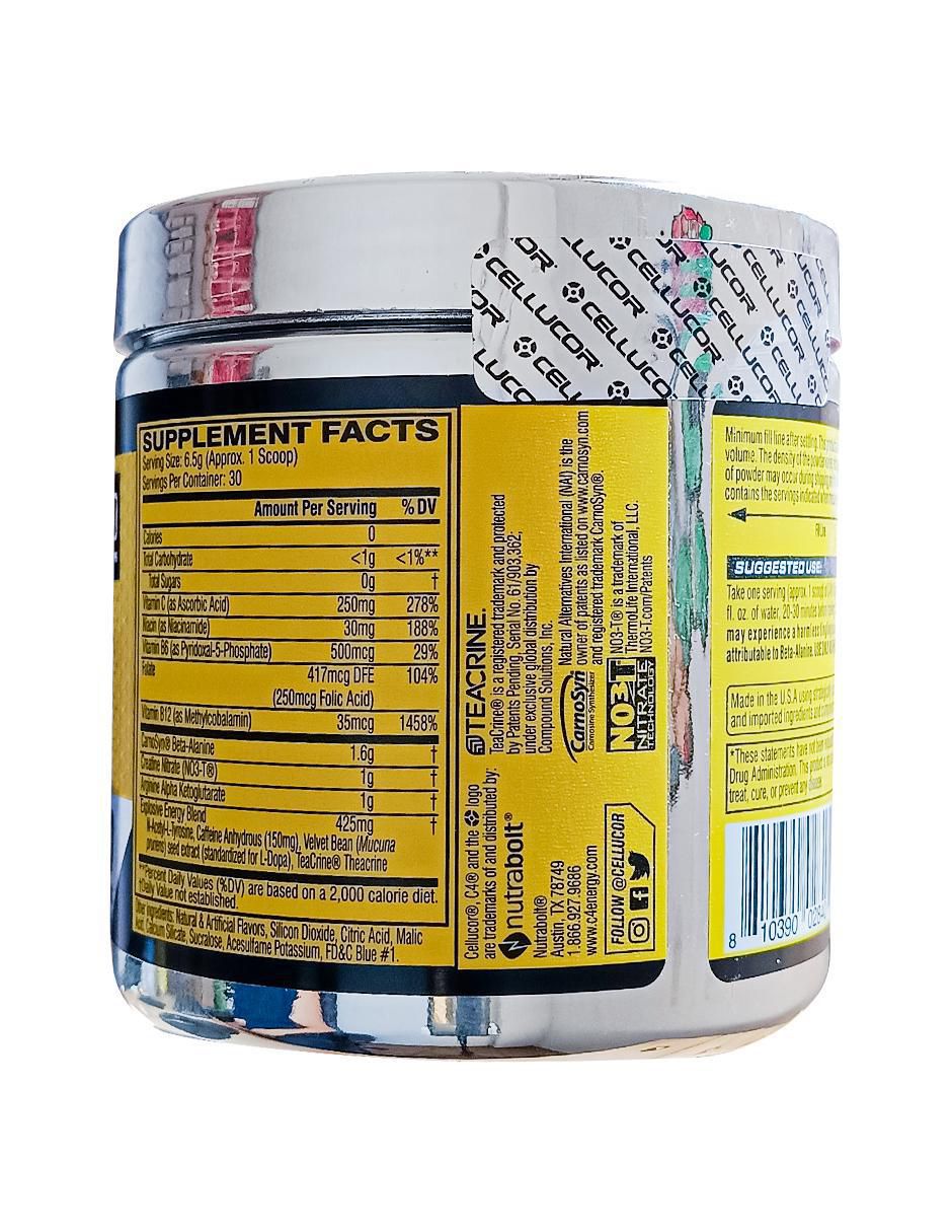 C4 Original con vitamina d 23 y minerales sabor frambuesa azul de 195 g 3