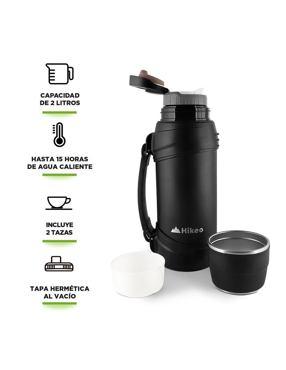 Termo de acero inoxidable con tapa rosca 1 L 2