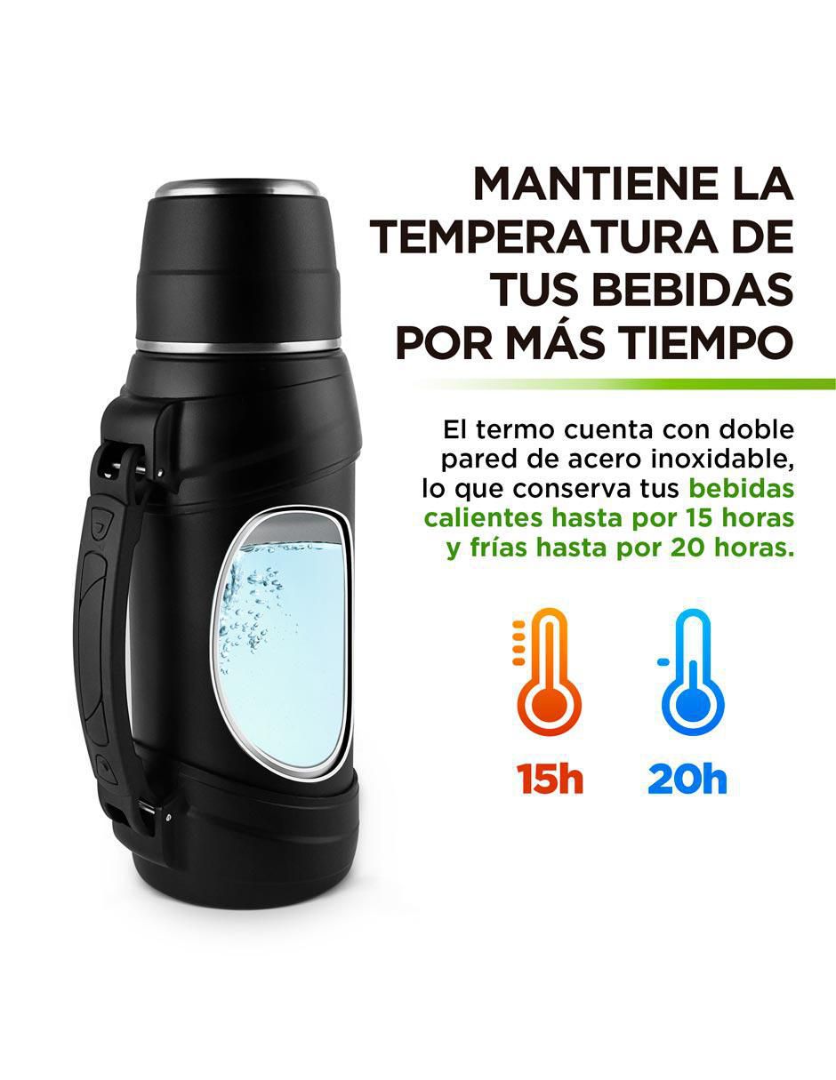 Termo de acero inoxidable con tapa rosca 1 L 3