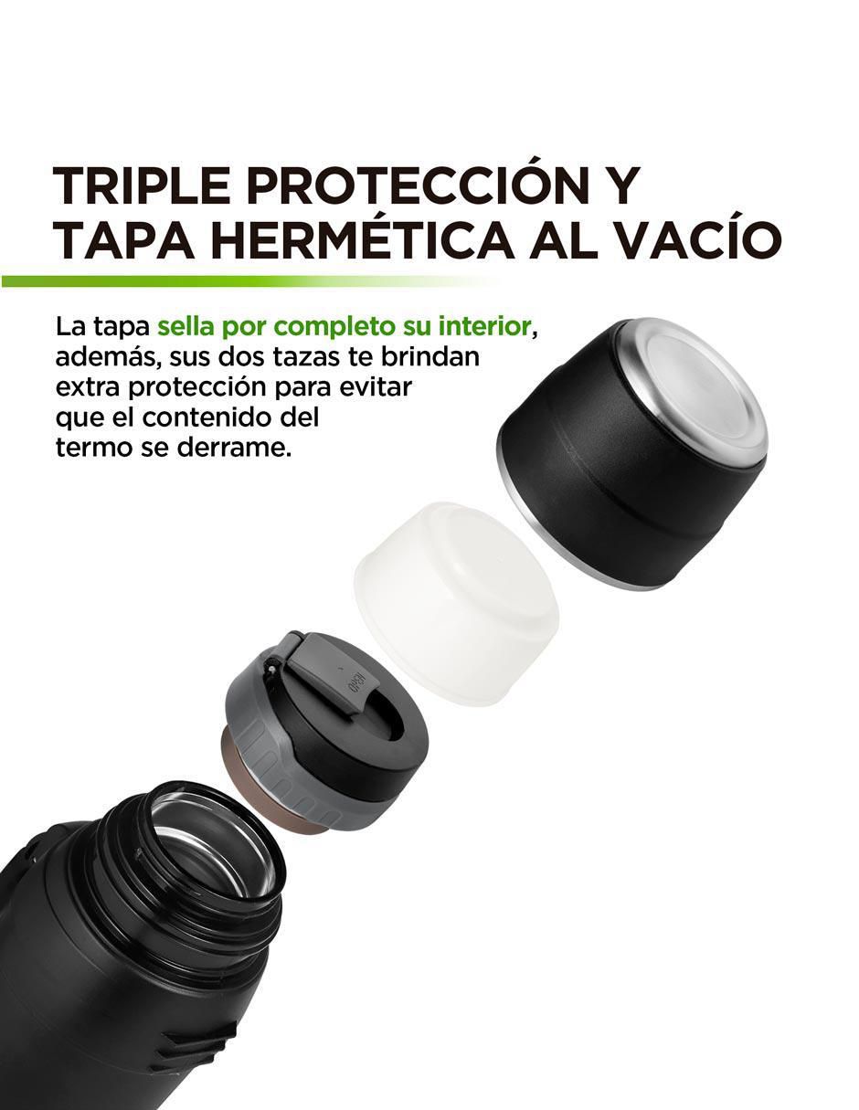 Termo de acero inoxidable con tapa rosca 1 L 7