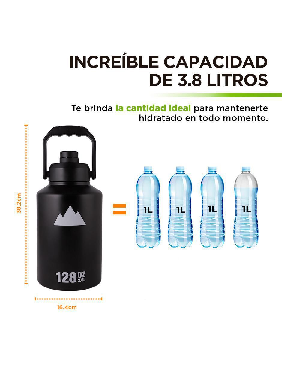 HIKEO Termo Jumbo XXL Acero Inoxidable 3.78 Litros Extra Grande