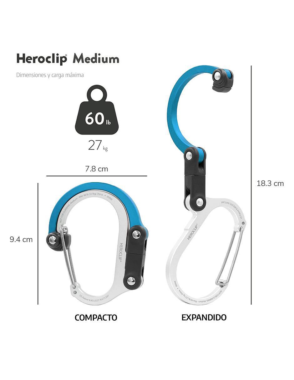 Mosqueton para campismo Heroclip Medium Blue 10