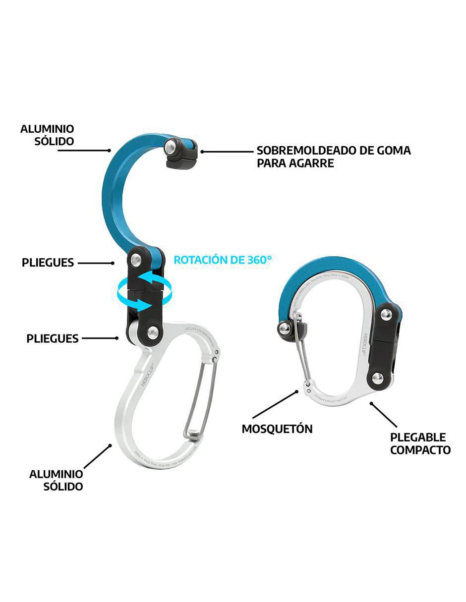 Mosqueton para campismo Heroclip Medium Blue 4