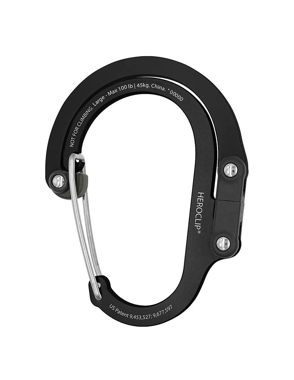 Mosqueton para campismo Heroclip Large Black