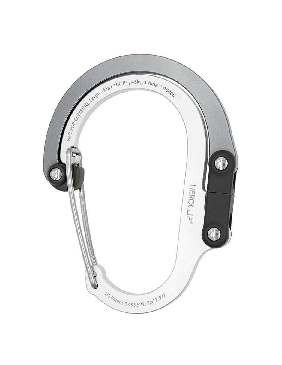 Mosqueton para campismo Heroclip Large Silver