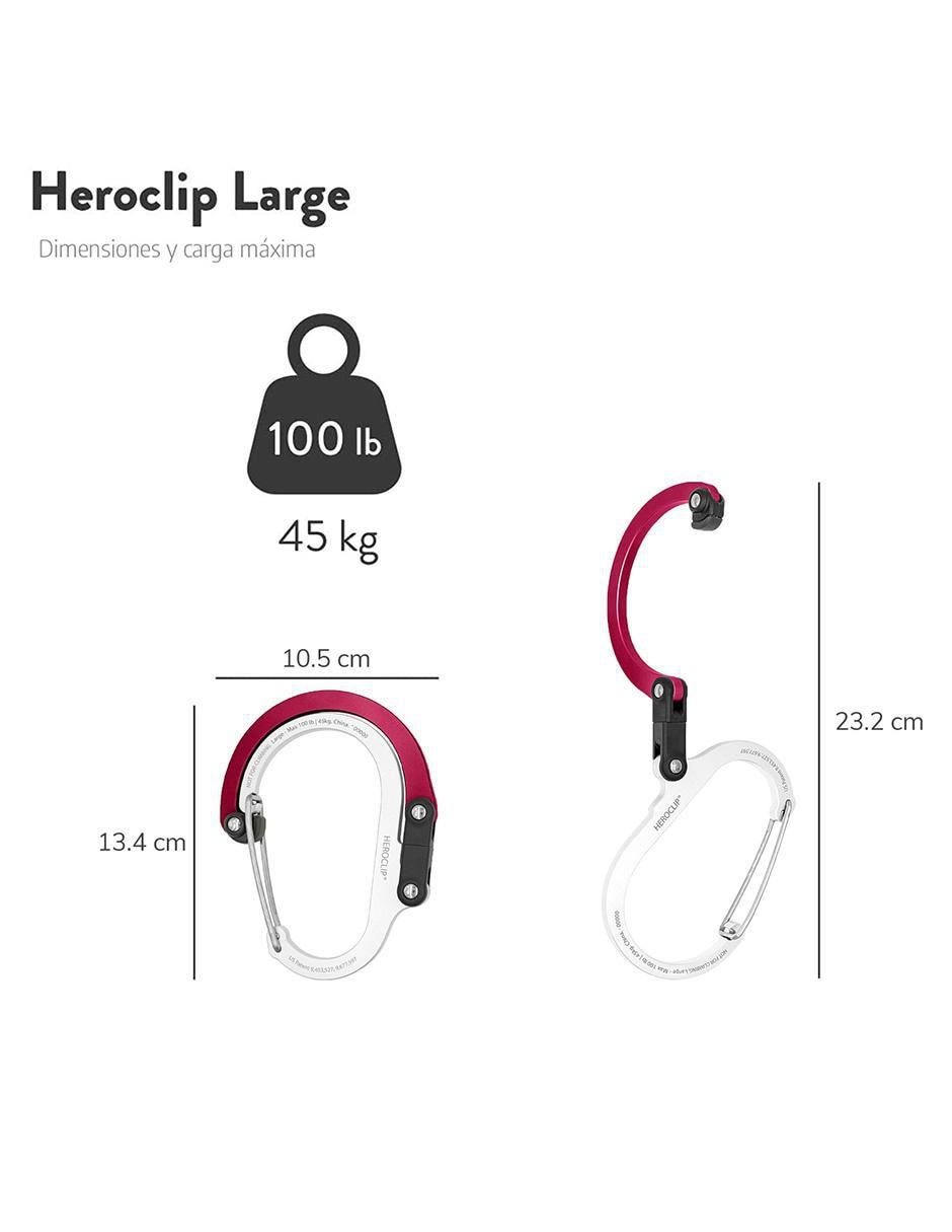 Mosqueton para campismo Heroclip MEedium Red 10
