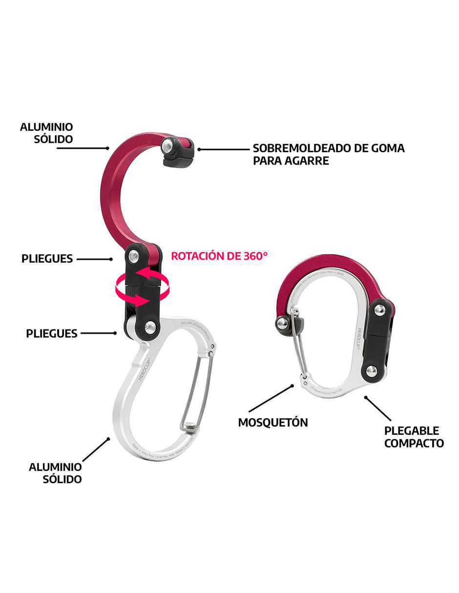 Mosqueton para campismo Heroclip MEedium Red 4