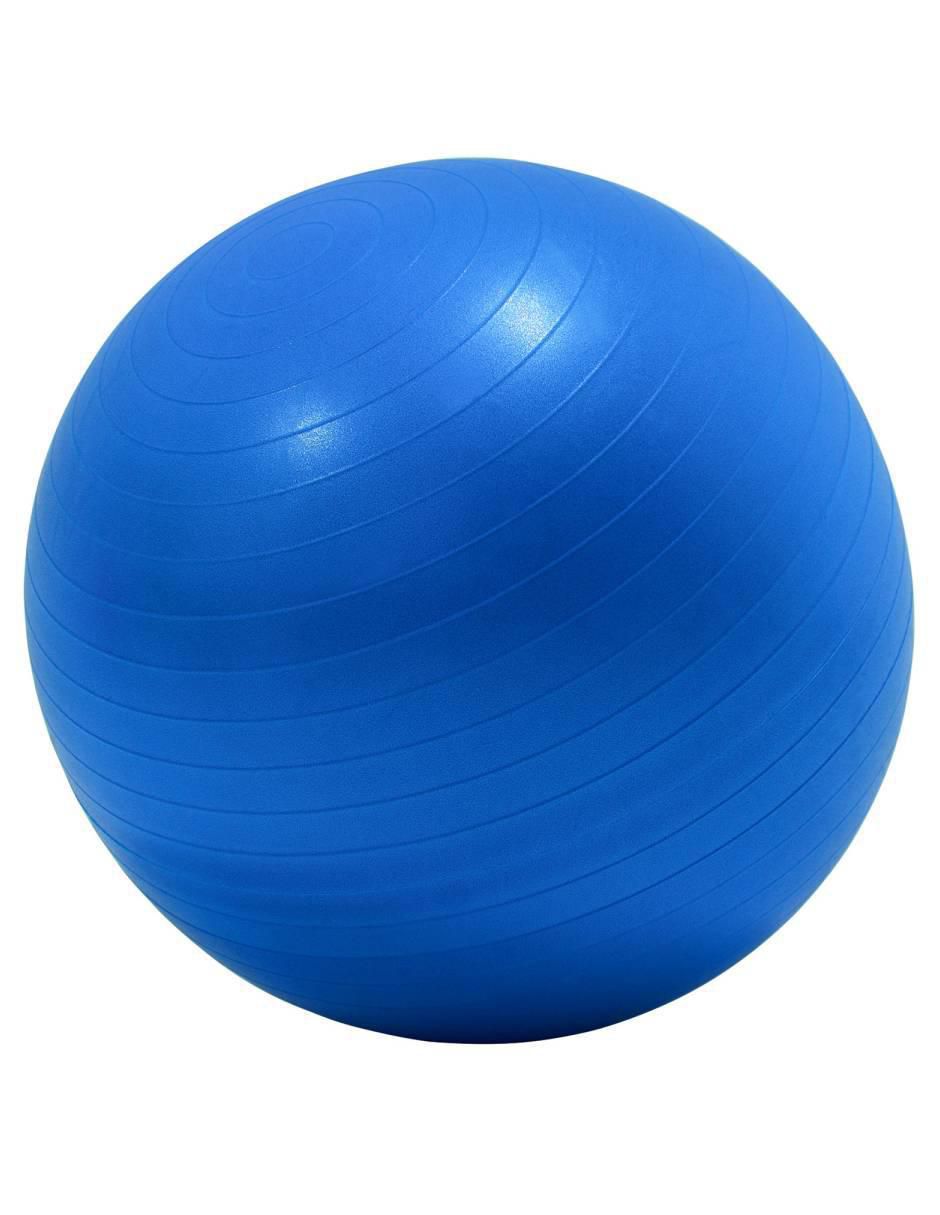 Pelota Pilates Yoga Azul 60 Cm Fitness + Bomba Manual