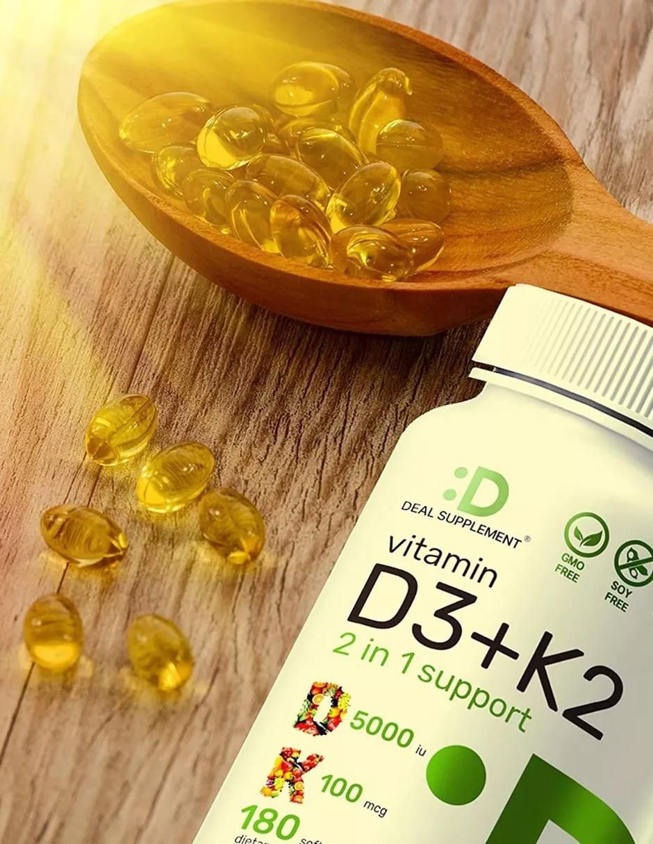 Suplemento Alimenticio Vitamina D3 + K2 de 180 cápsulas 5