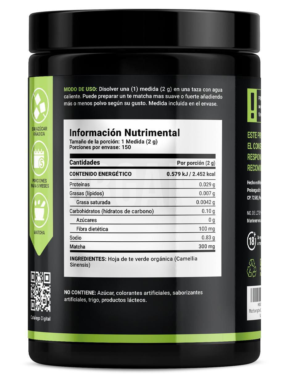 Organic Matcha con hoja de té verde orgánica sabor matcha de 300 g 2