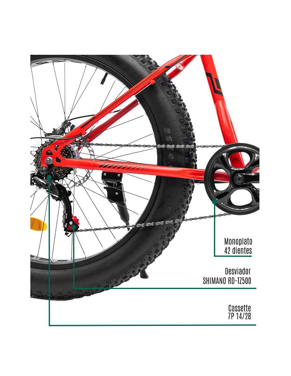 Bicicleta de montaña rodada 26 unisex 4