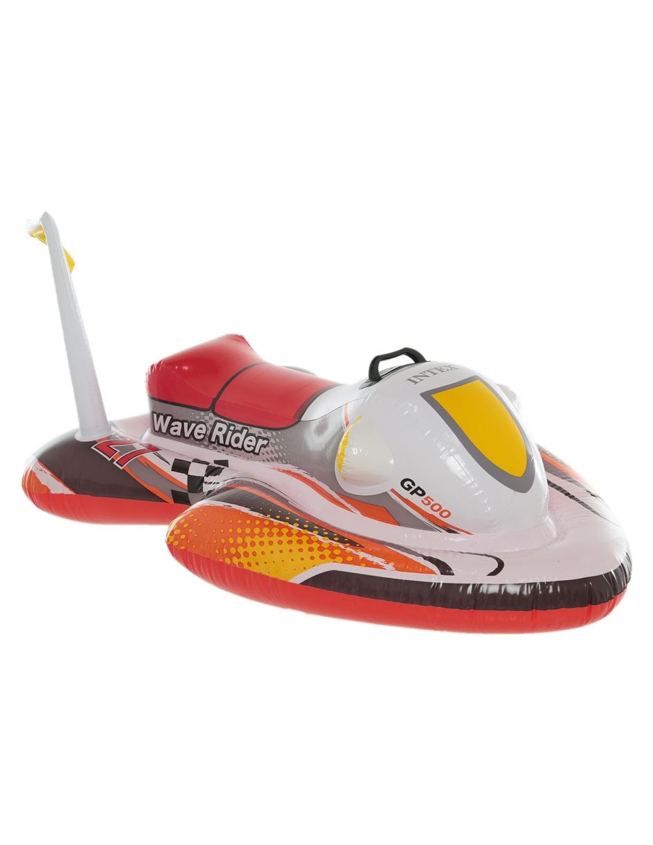 Inflable acuático forma de moto infantil 2