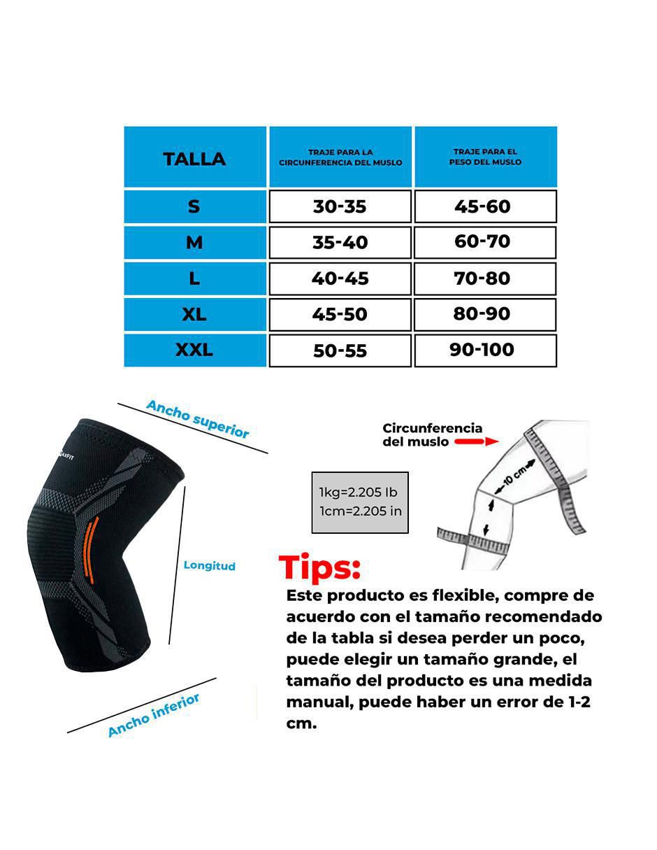"rodillera" maxfit "de" poliéster