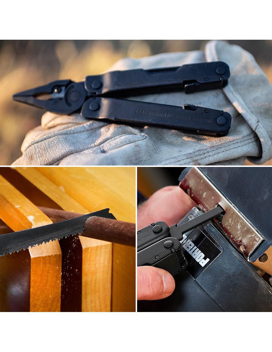 Multi navaja táctica super tool 300 negra con accesorios 6